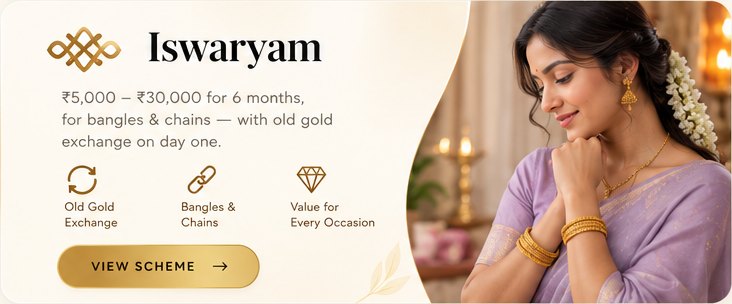 Iswaryam: ₹5,000–₹30,000 for 6 months, for bangles & chains — with old gold exchange on day one.