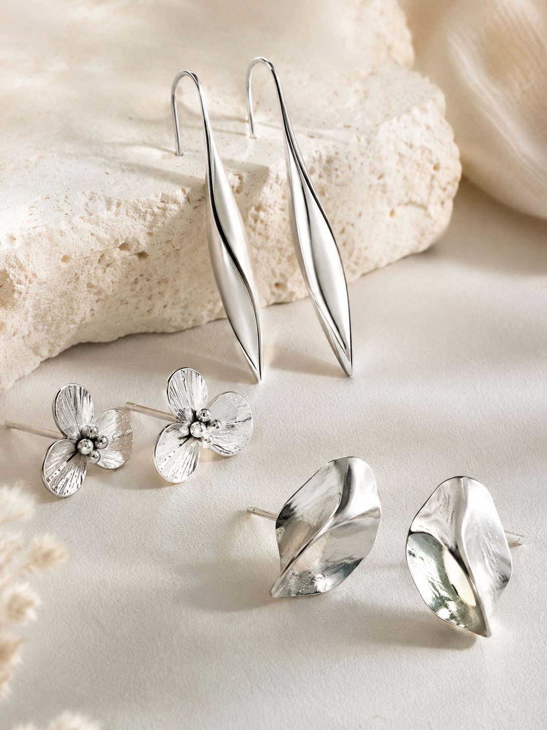 Silver earrings